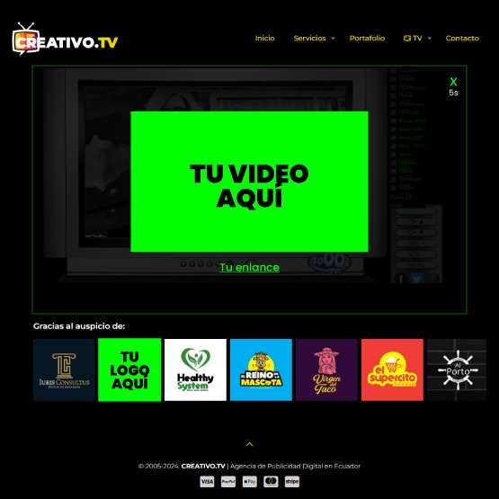 Video patrocinado + Logo